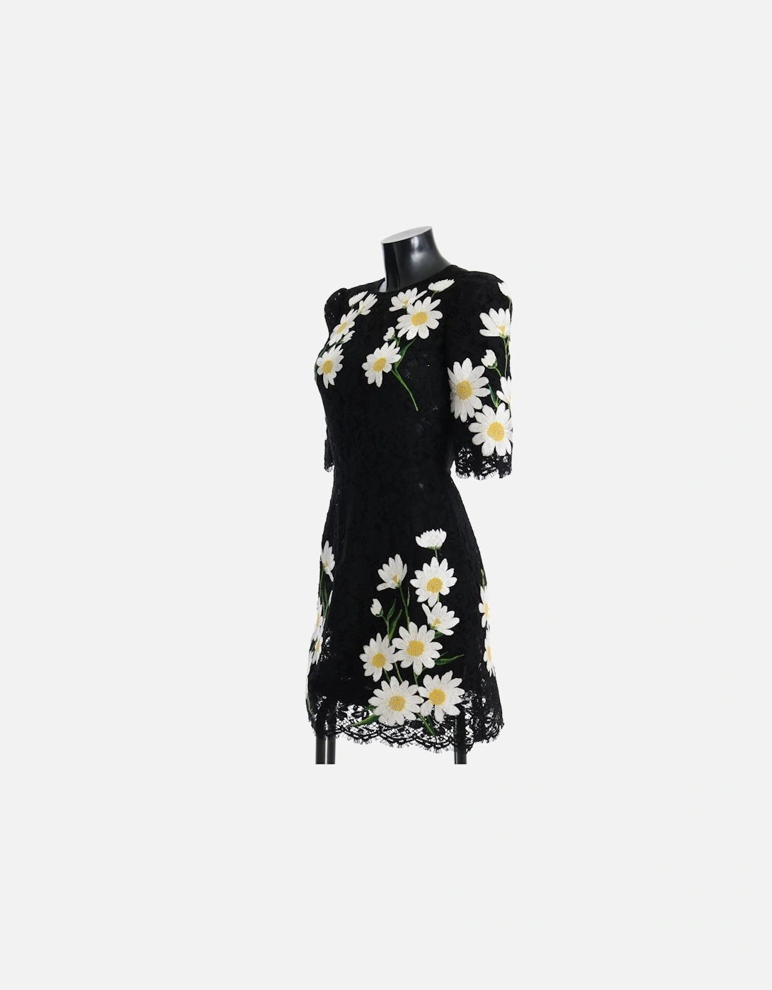 Daisy Embroidered Lace Dress Women - Black Dresses