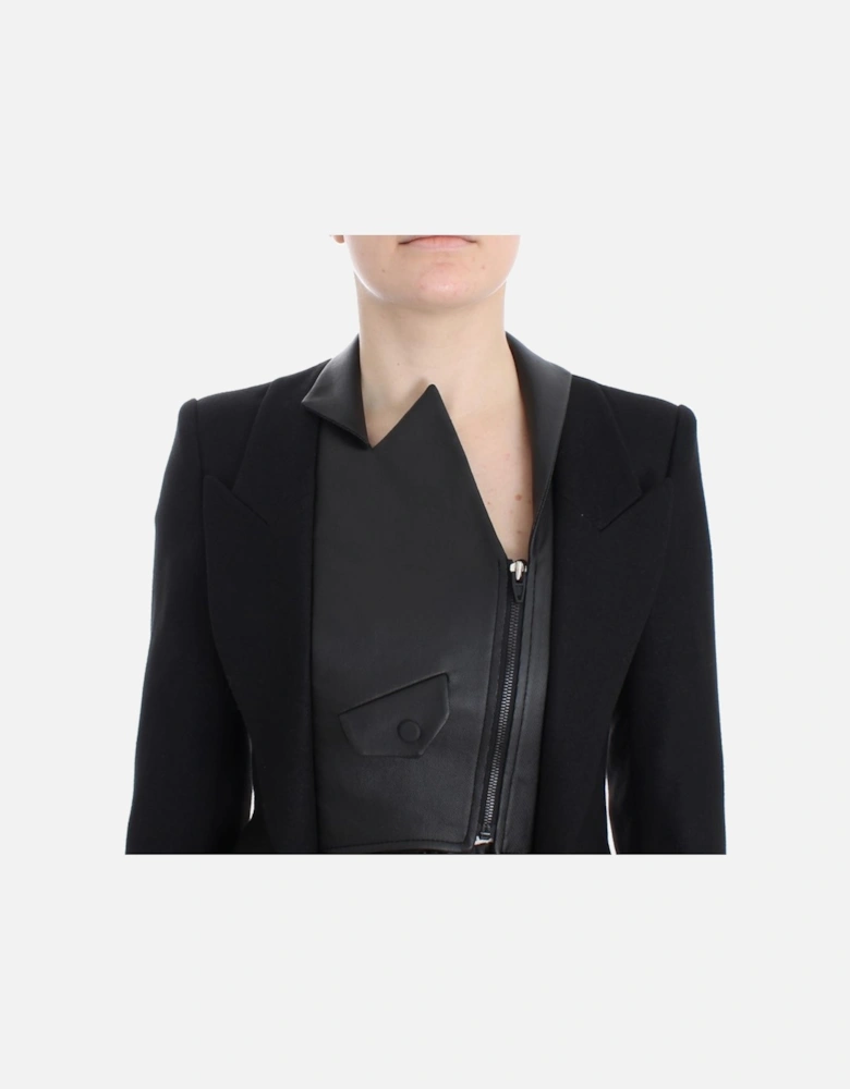 Asymmetrical Peplum Blazer Women - Black Jackets