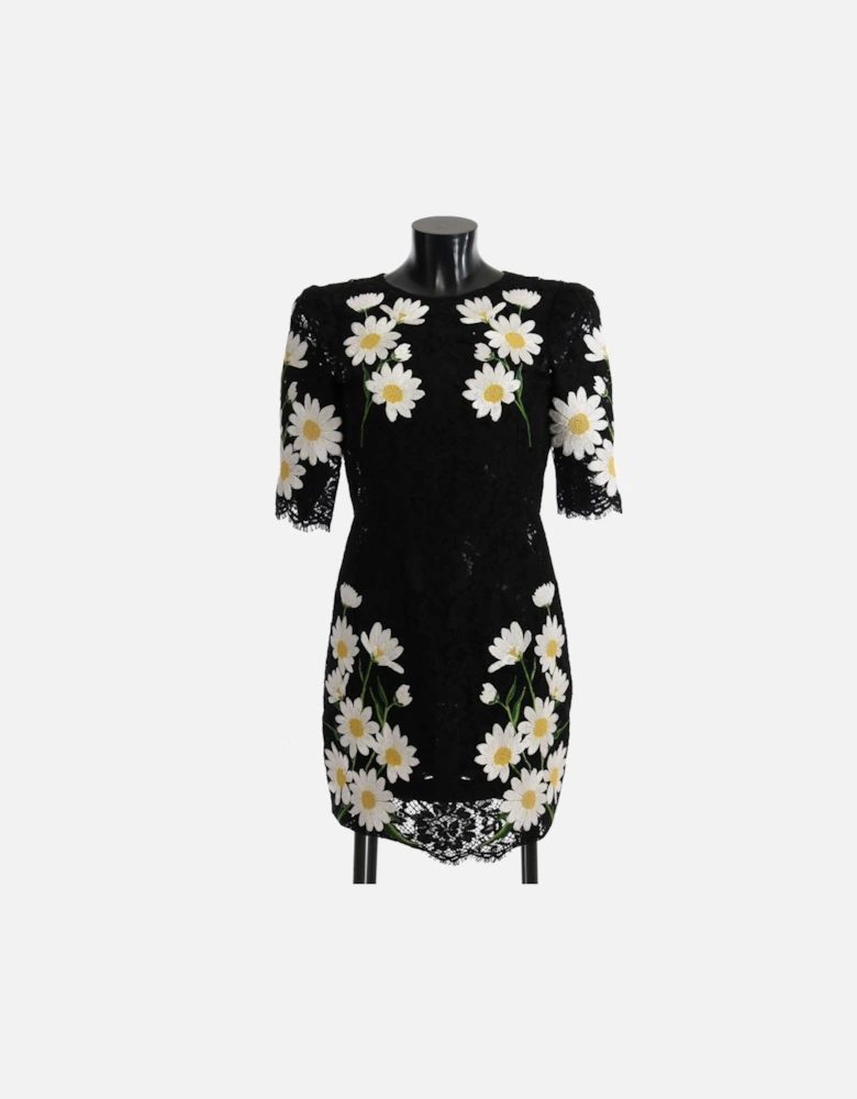 Daisy Embroidered Lace Dress Women - Black Dresses