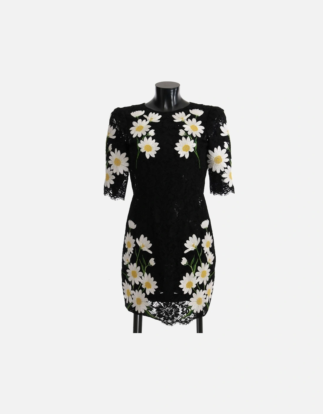 Daisy Embroidered Lace Dress Women - Black Dresses, 7 of 6