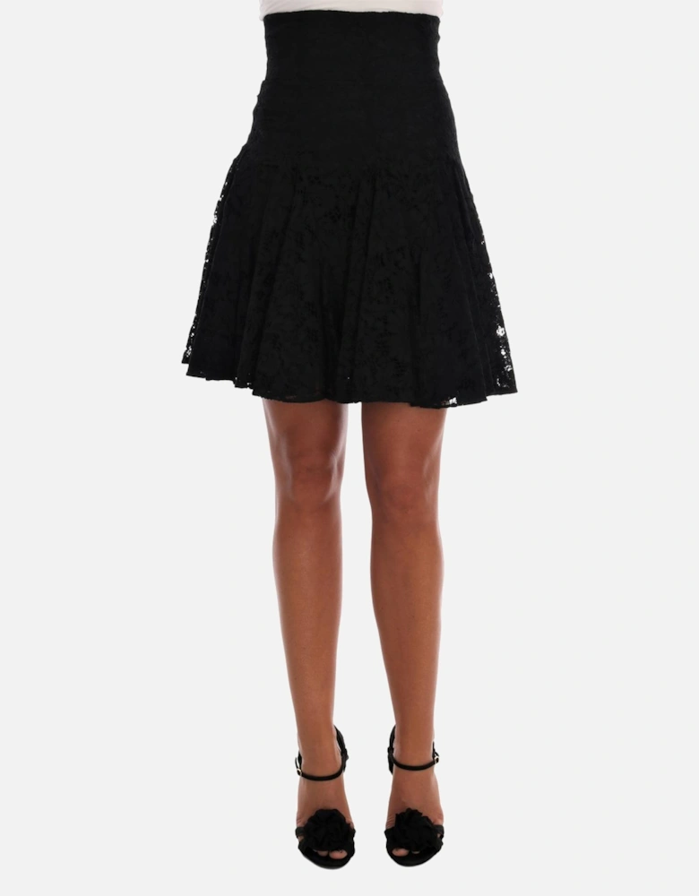 Dolce Gabbana Lace Mini Skirt Aline Women - Black