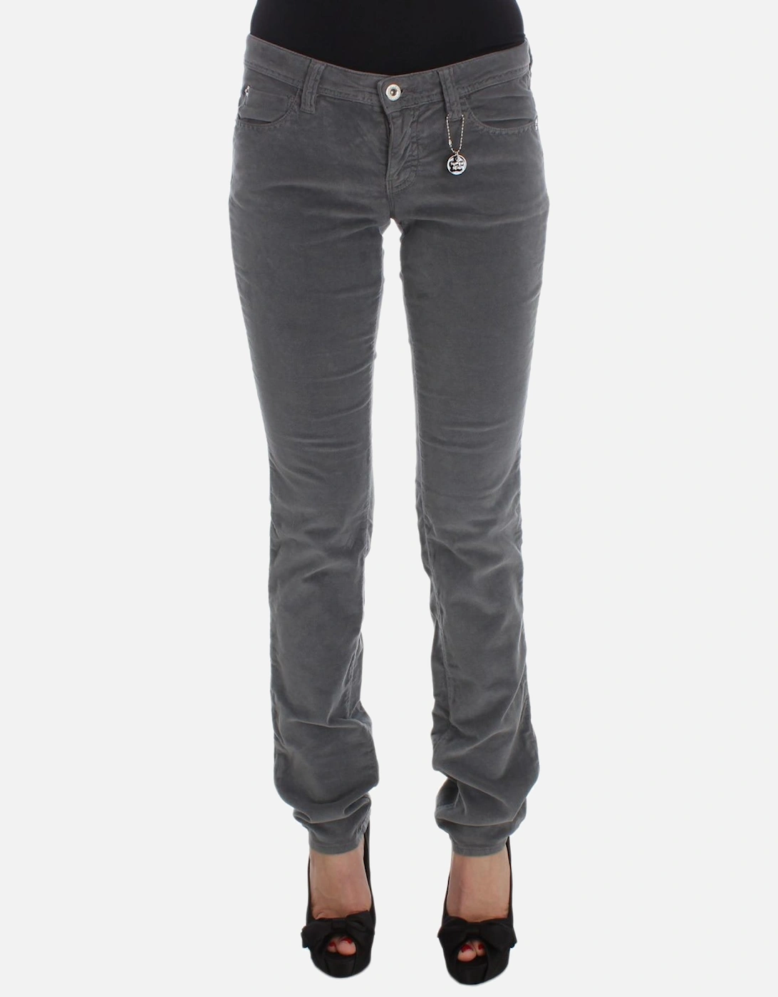 Pants Straight Leg Corduroy Women - Gray Jeans, 7 of 6