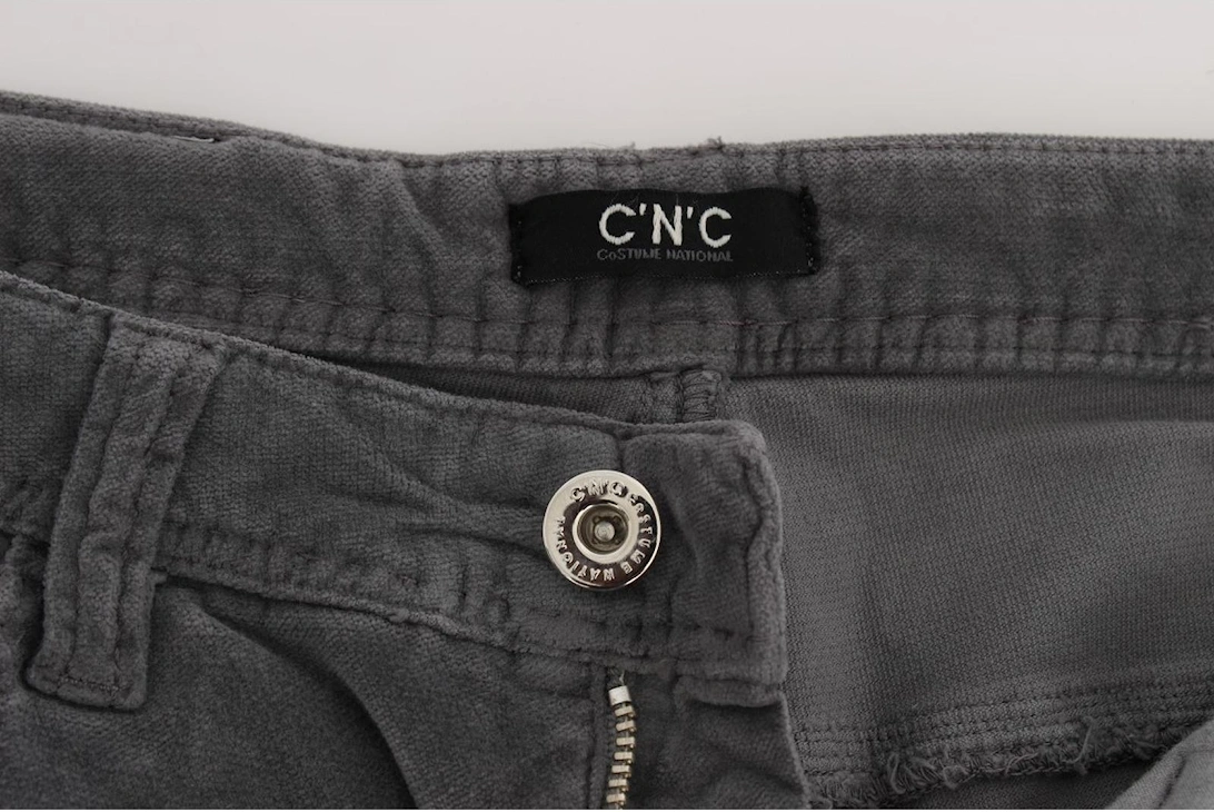 Pants Straight Leg Corduroy Women - Gray Jeans