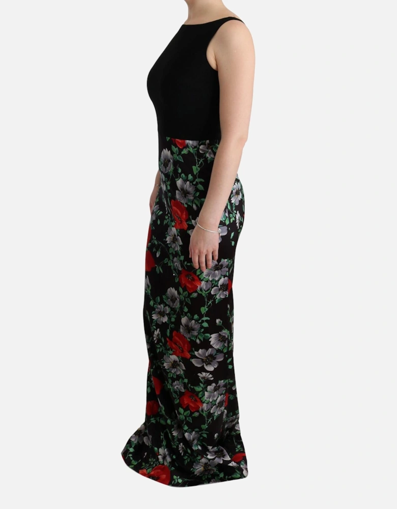 FloralPrint Silk Gown Maxi Dress Women - Multicolor Dresses