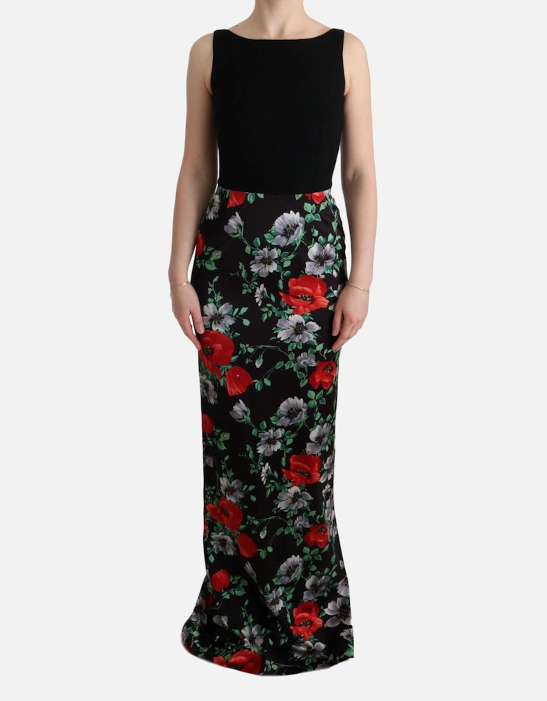 FloralPrint Silk Gown Maxi Dress Women - Multicolor Dresses
