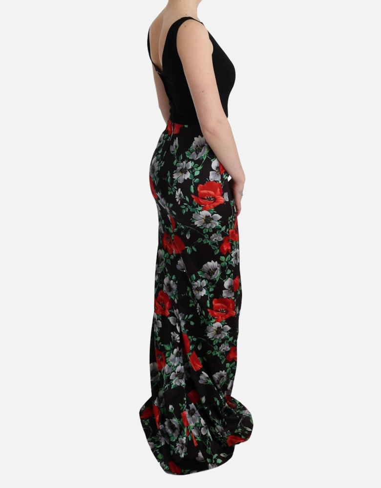 FloralPrint Silk Gown Maxi Dress Women - Multicolor Dresses