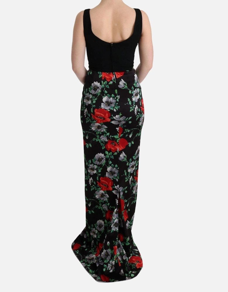 FloralPrint Silk Gown Maxi Dress Women - Multicolor Dresses