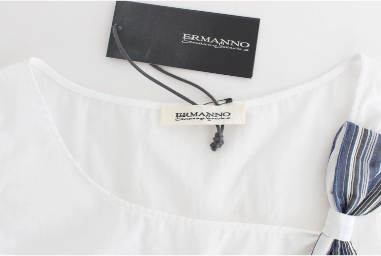 Cotton-Blend Bow Detail Sleeveless Top Women - White T-Shirts