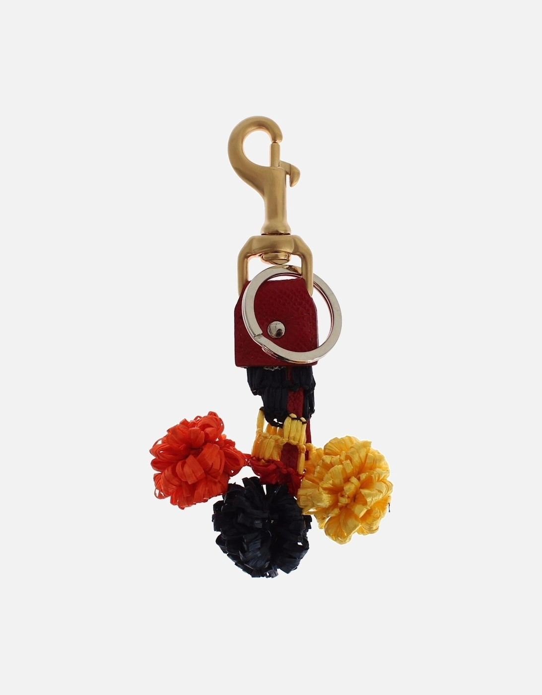 Raffia Tassel Keychain Red Style Women - Multicolor