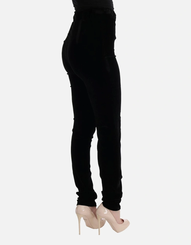 Velvet Trousers Black Style Women Jeans
