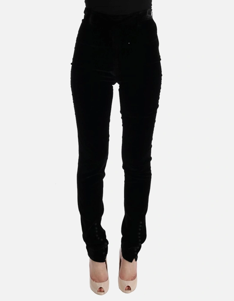 Velvet Trousers Black Style Women Jeans