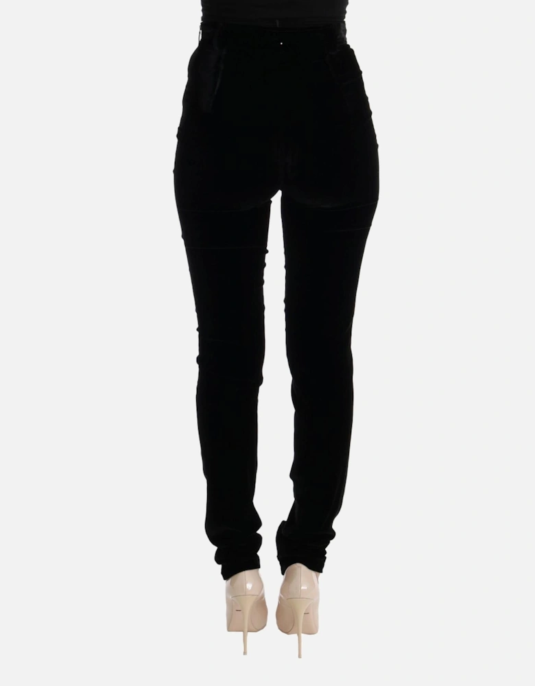 Velvet Trousers Black Style Women Jeans