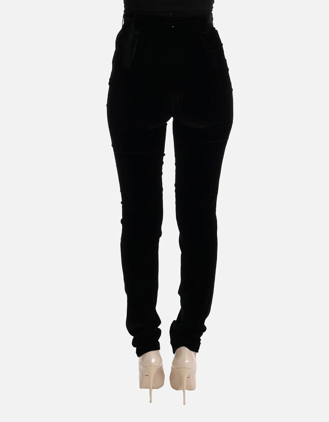 Velvet Trousers Black Style Women Jeans