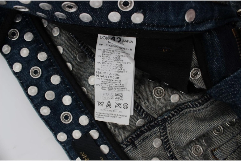 Enchanted Sicily Crystal Studded Slim Fit Jeans Women - Blue Jeans