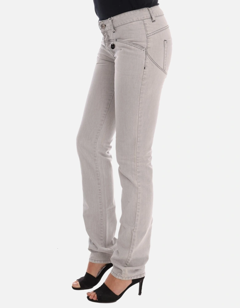 Super Slim Gray Wash Jeans Women Jeans