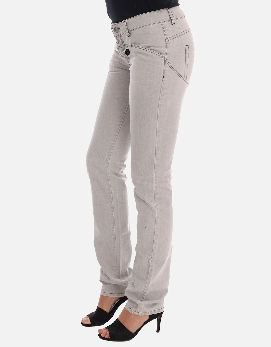Super Slim Gray Wash Jeans Women Jeans