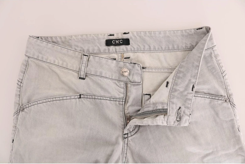 Super Slim Gray Wash Jeans Women Jeans