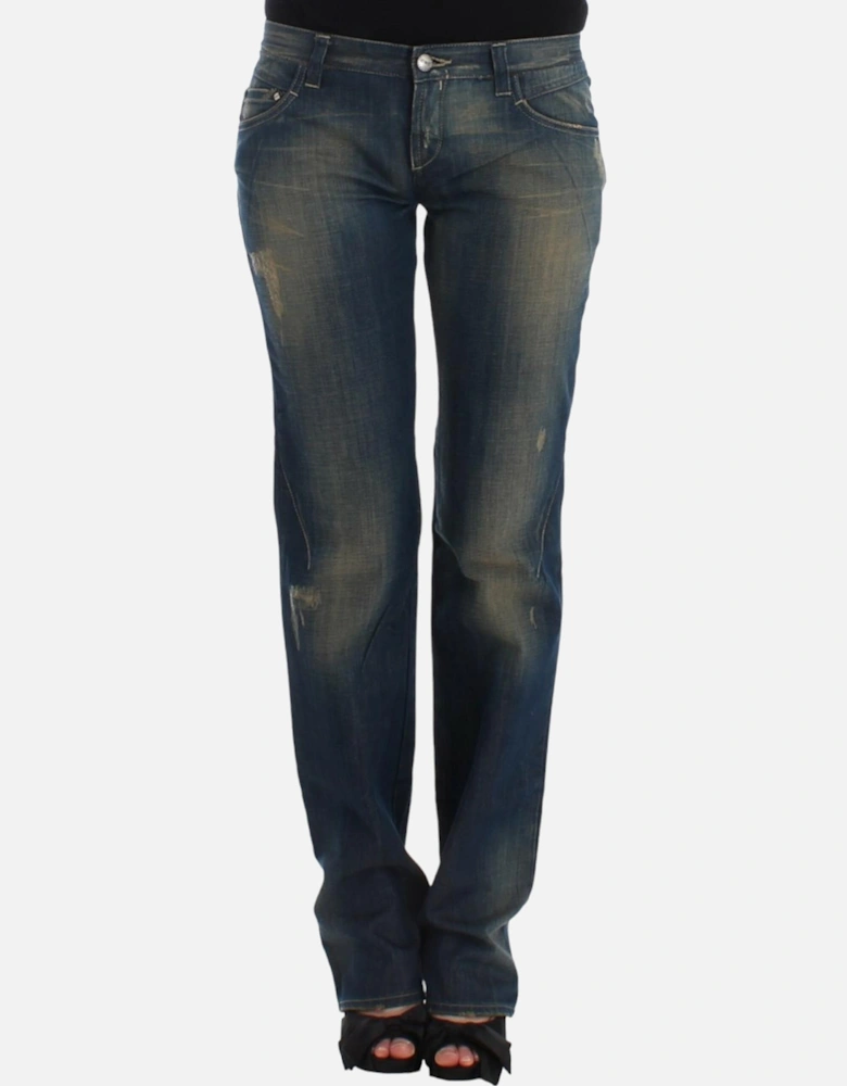 Straight Leg 100% Cotton Jeans Women - Blue Jeans