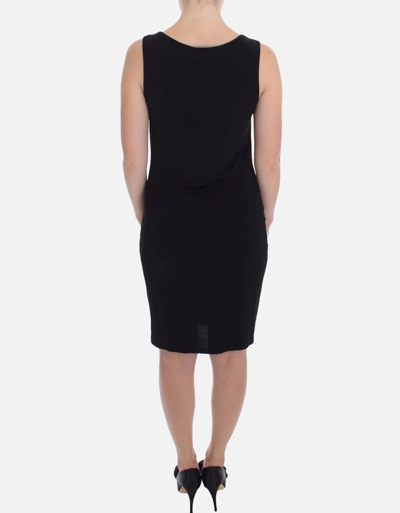 Sleeveless Ruched Jersey Dress Women - Black Dresses