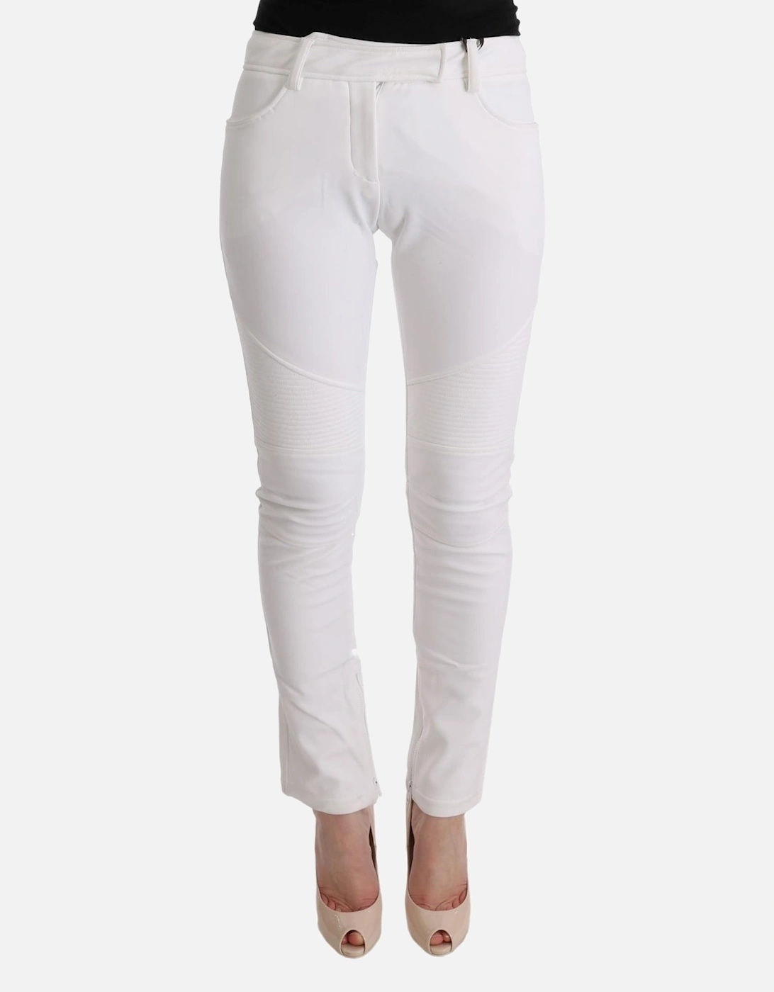 Slim Fit Cotton Pants Women - White Jeans, 7 of 6
