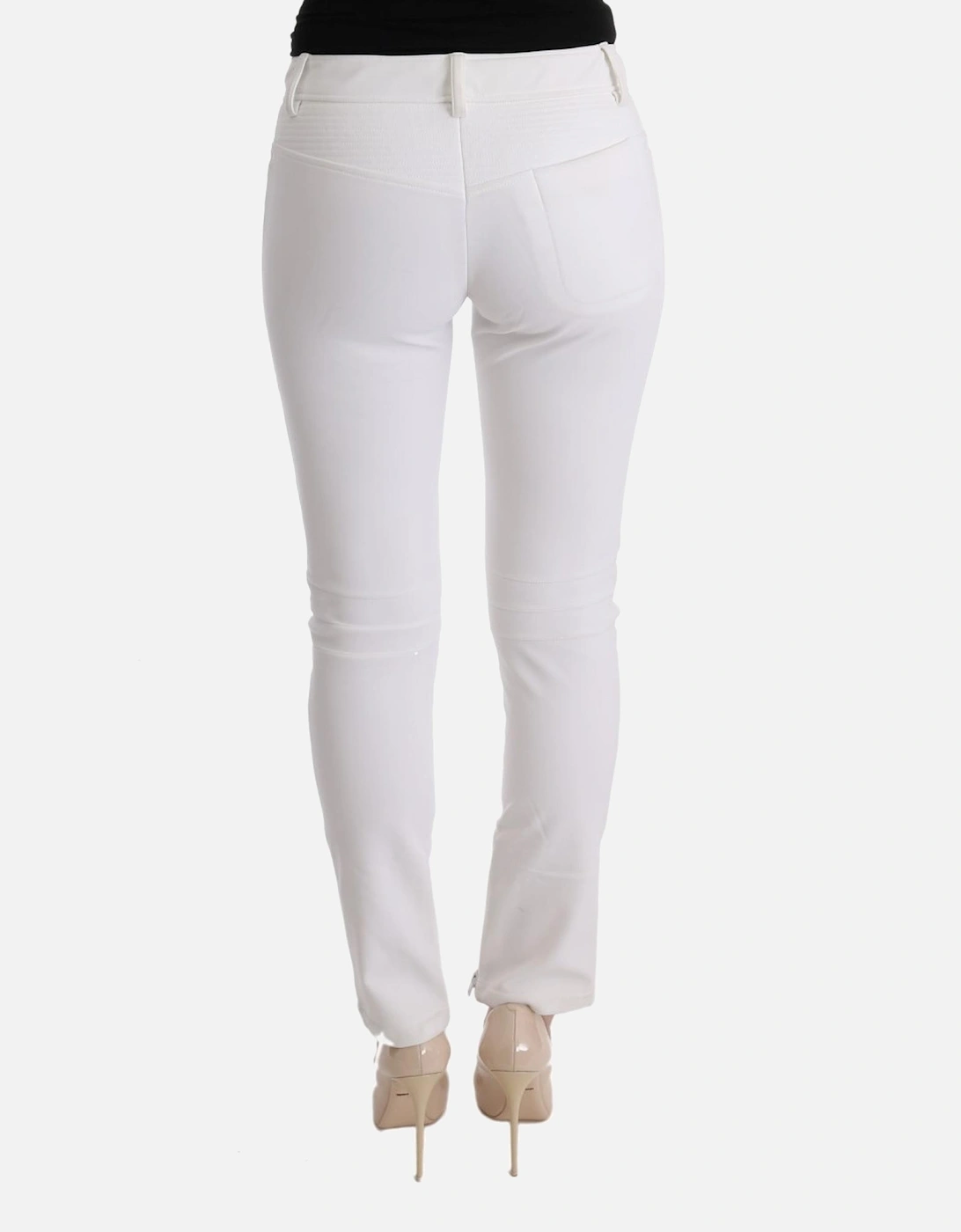 Slim Fit Cotton Pants Women - White Jeans