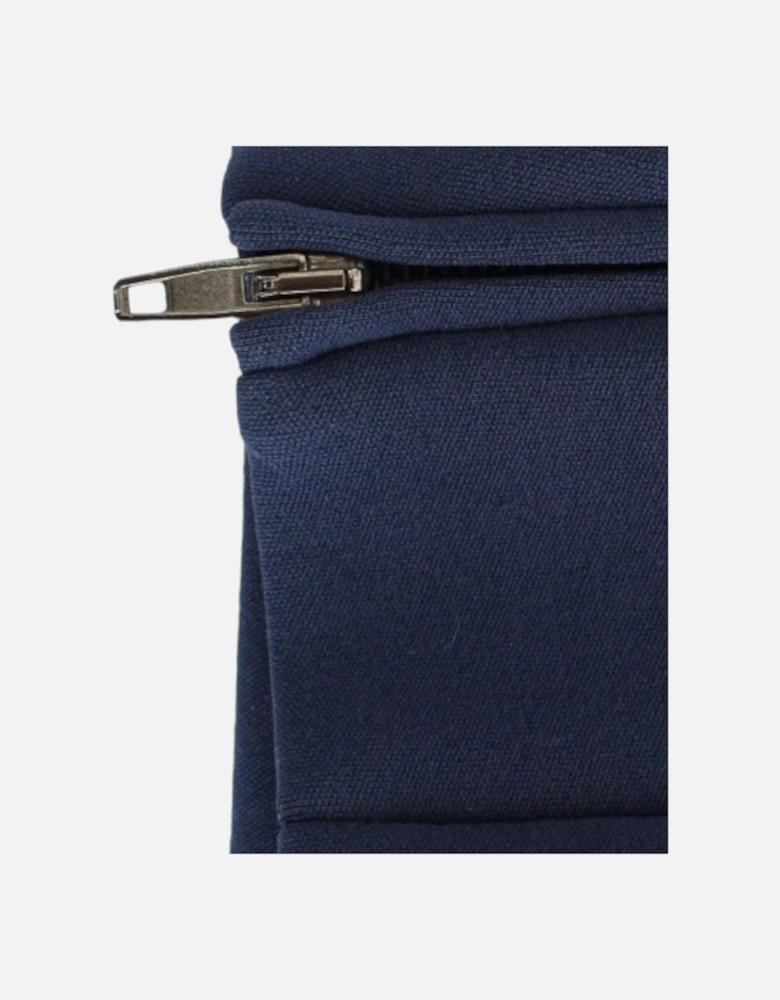 Mini Skirt Jersey Knit Side Slits Women - Blue