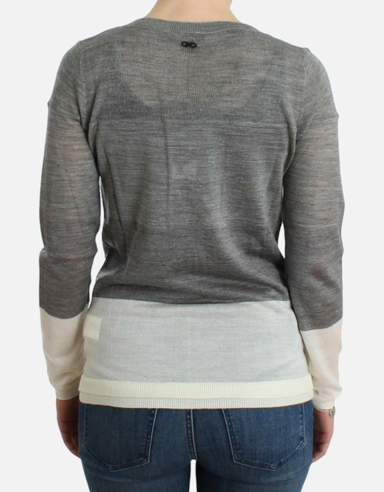 VNeck Long Sleeve Cardigan Women - Gray Sweaters