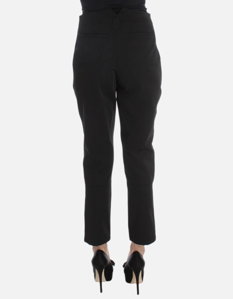 Trousers Button Detail Women - Black Jeans