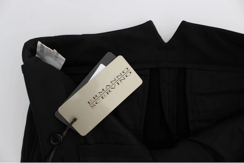 Trousers Button Detail Women - Black Jeans