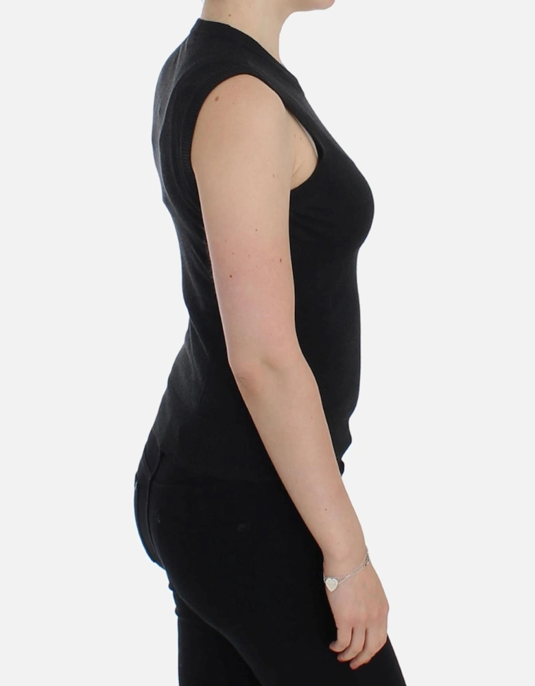 Sleeveless Pullover Vest Women - Black T-Shirts