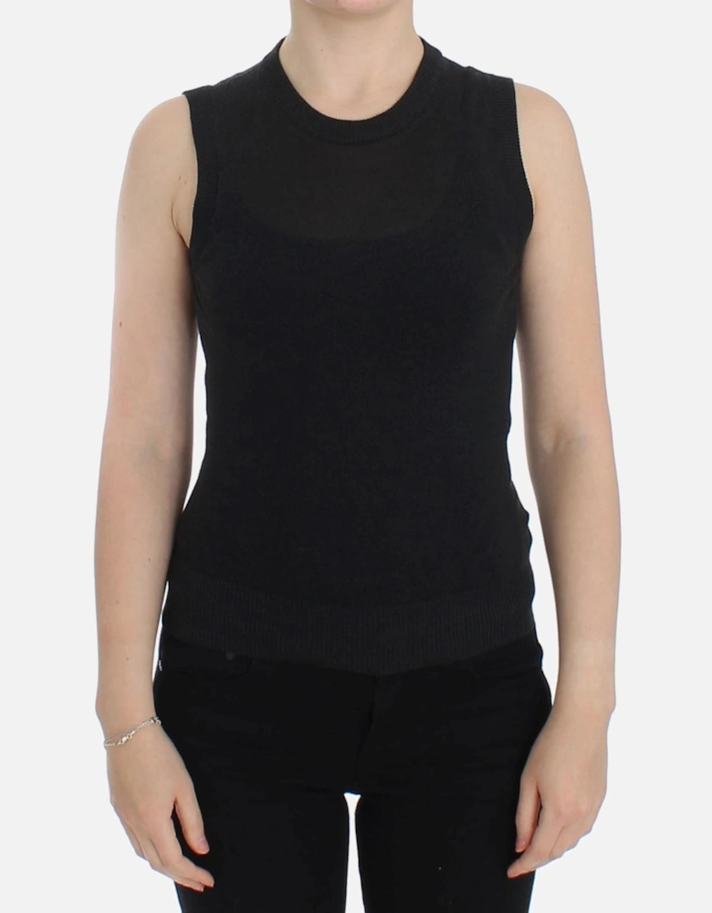 Sleeveless Pullover Vest Women - Black T-Shirts