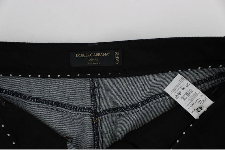 LaceDetailed Cropped Jeans Women - Blue Jeans