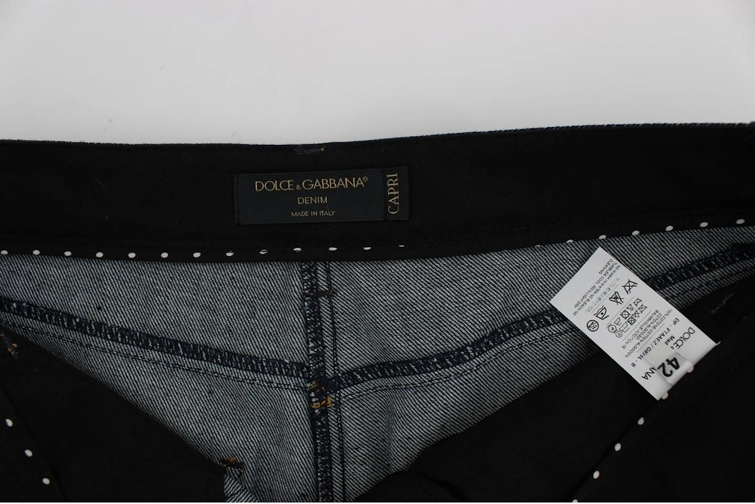 LaceDetailed Cropped Jeans Women - Blue Jeans