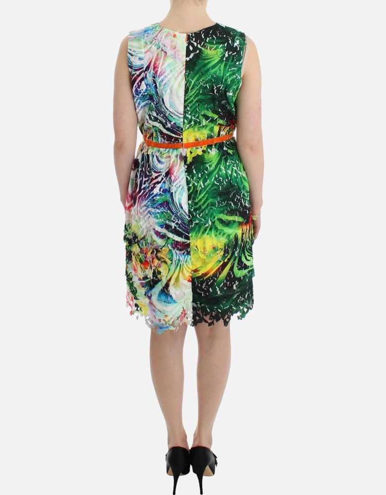 Floral LaserCut Silk Dress Women - Multicolor Dresses