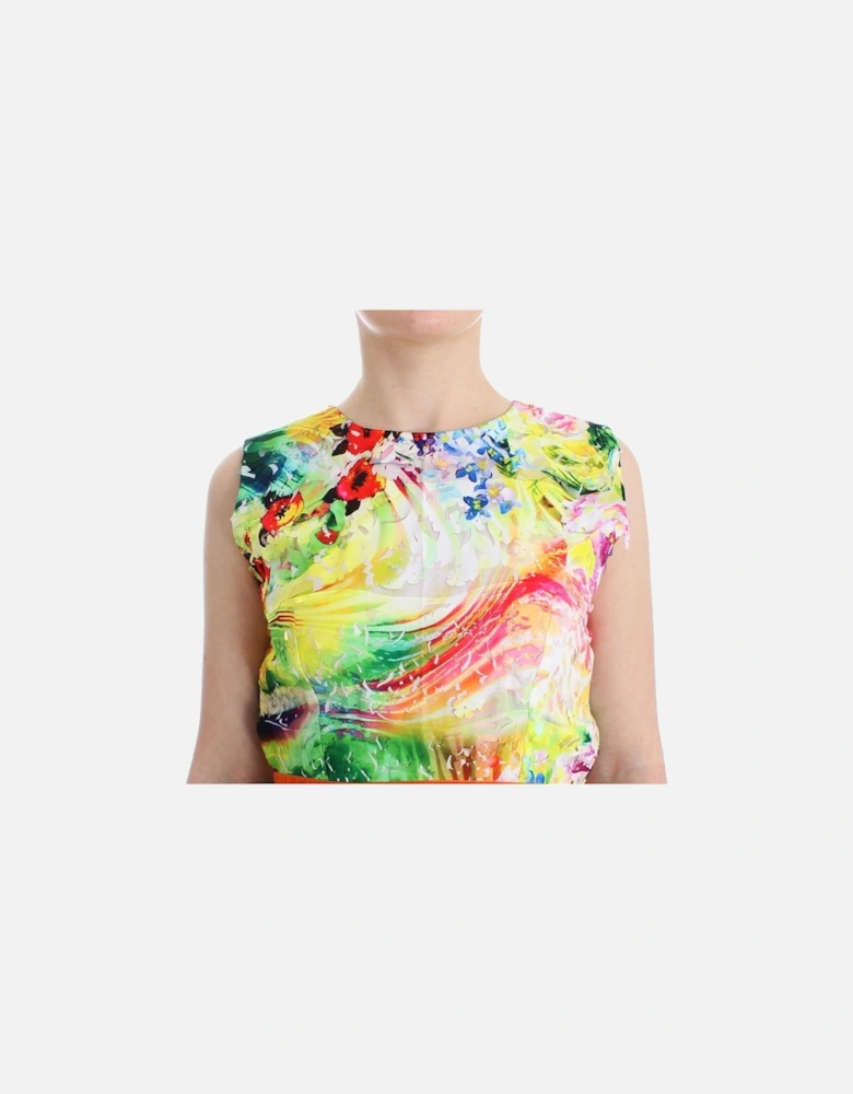Floral LaserCut Silk Dress Women - Multicolor Dresses