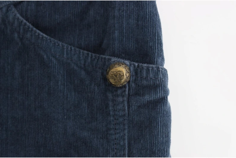 Pencil Skirt Corduroy Zip Women - Blue