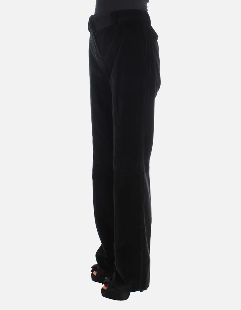 Velvet Trousers Classic Style Women - Black Jeans