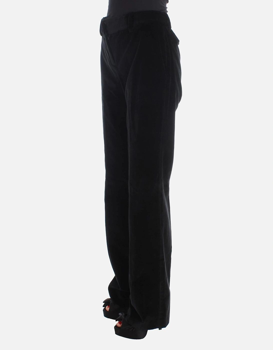 Velvet Trousers Classic Style Women - Black Jeans