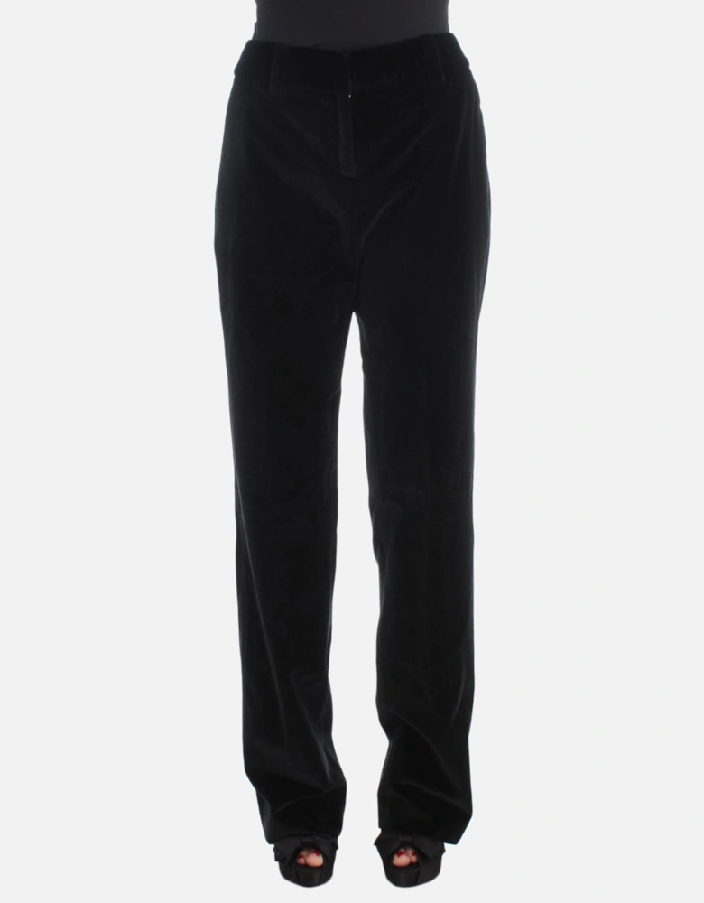 Velvet Trousers Classic Style Women - Black Jeans