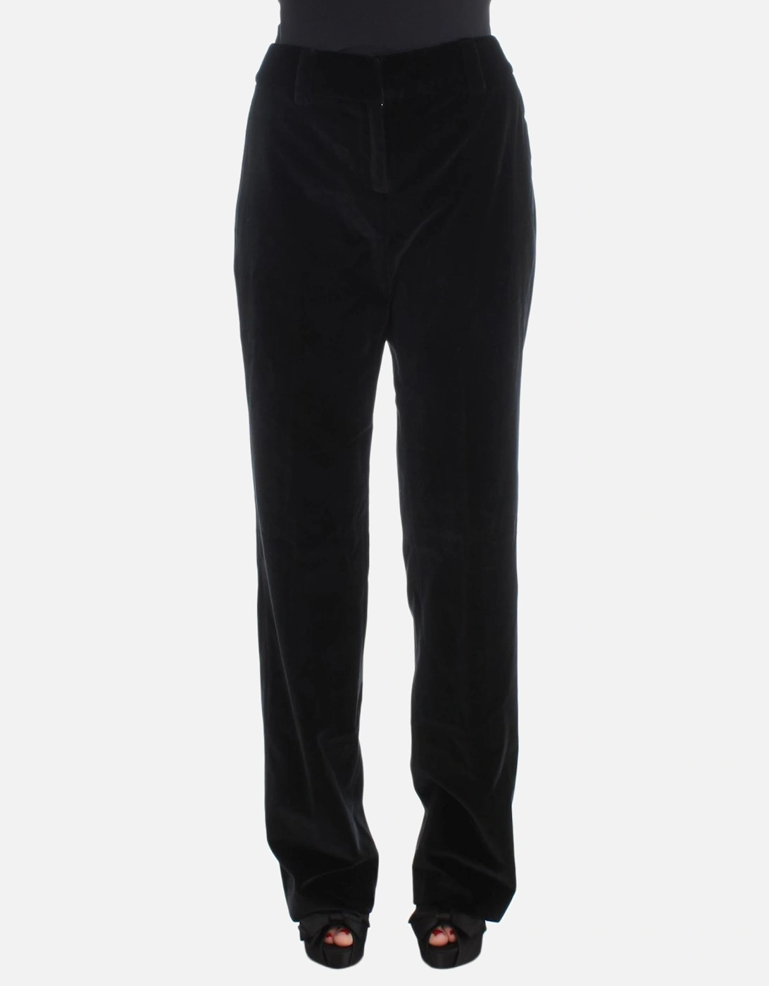 Velvet Trousers Classic Style Women - Black Jeans, 7 of 6