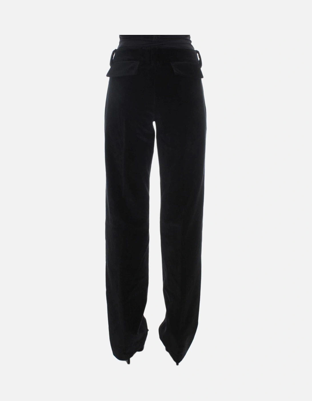 Velvet Trousers Classic Style Women - Black Jeans