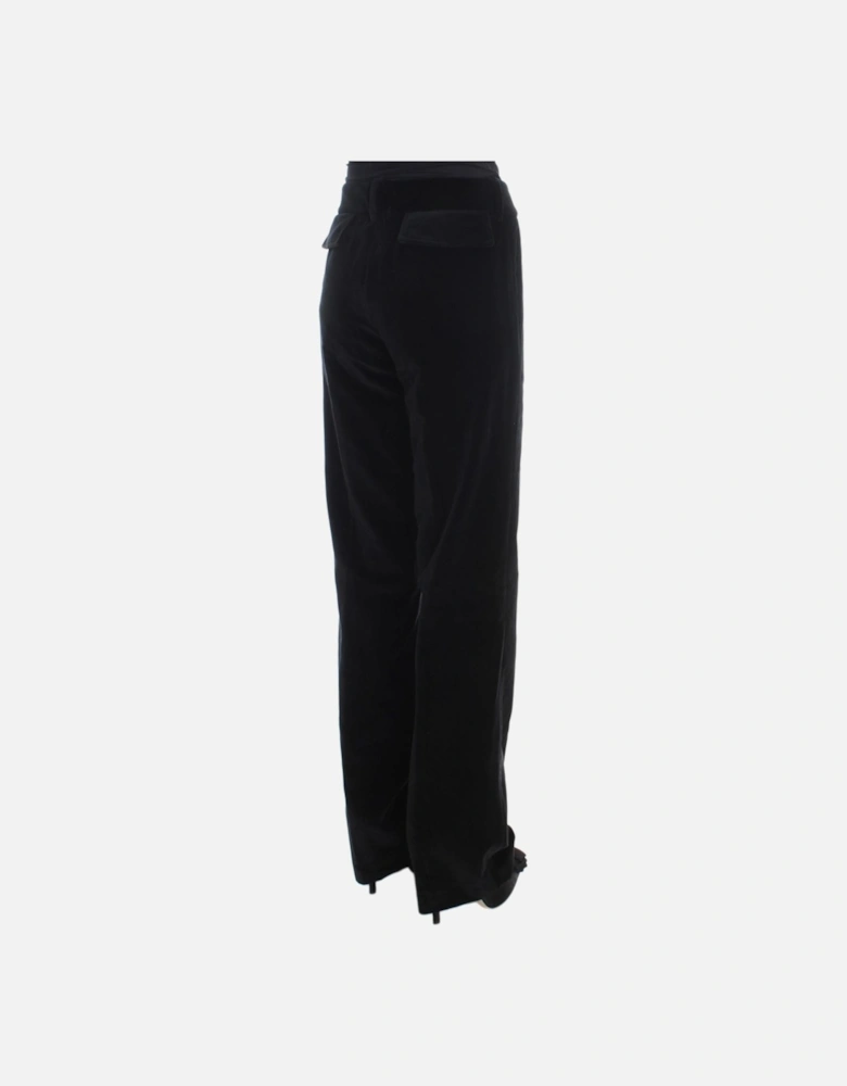 Velvet Trousers Classic Style Women - Black Jeans