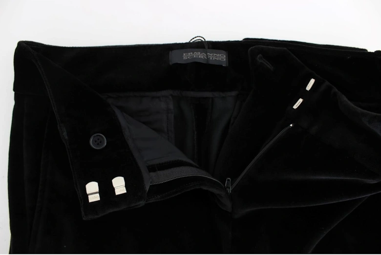 Velvet Trousers Classic Style Women - Black Jeans