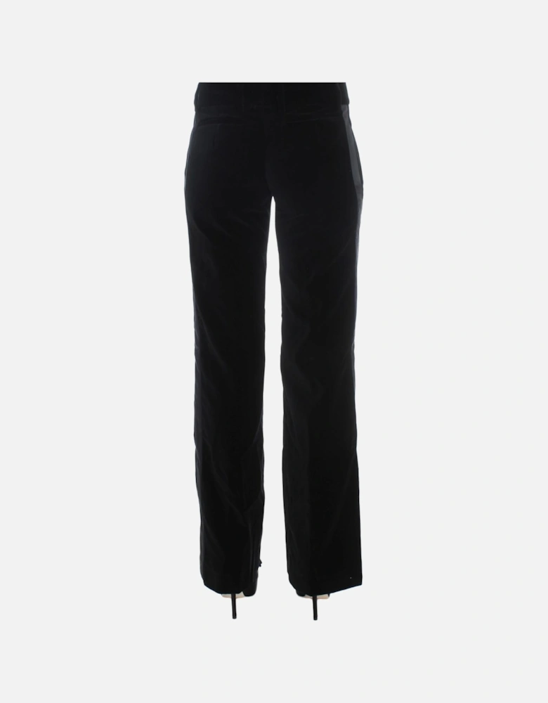Velvet Trousers Wide Leg Pants Women - Black Jeans