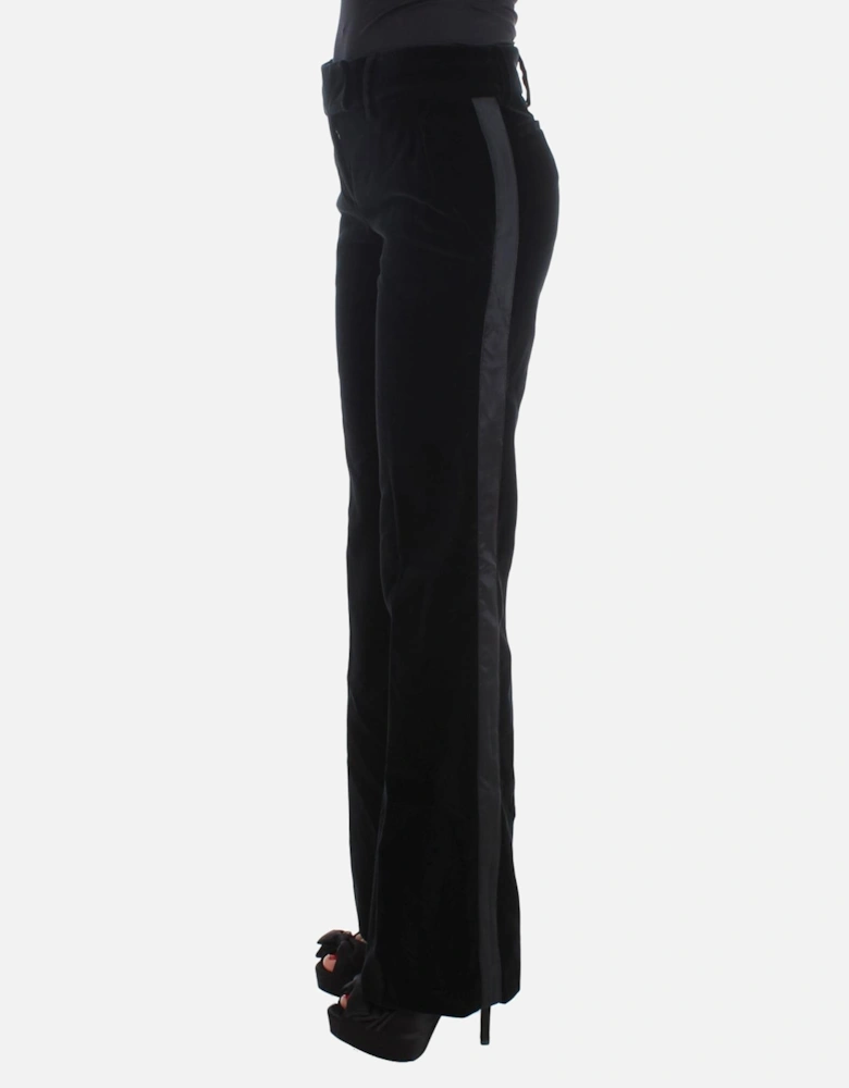 Velvet Trousers Wide Leg Pants Women - Black Jeans
