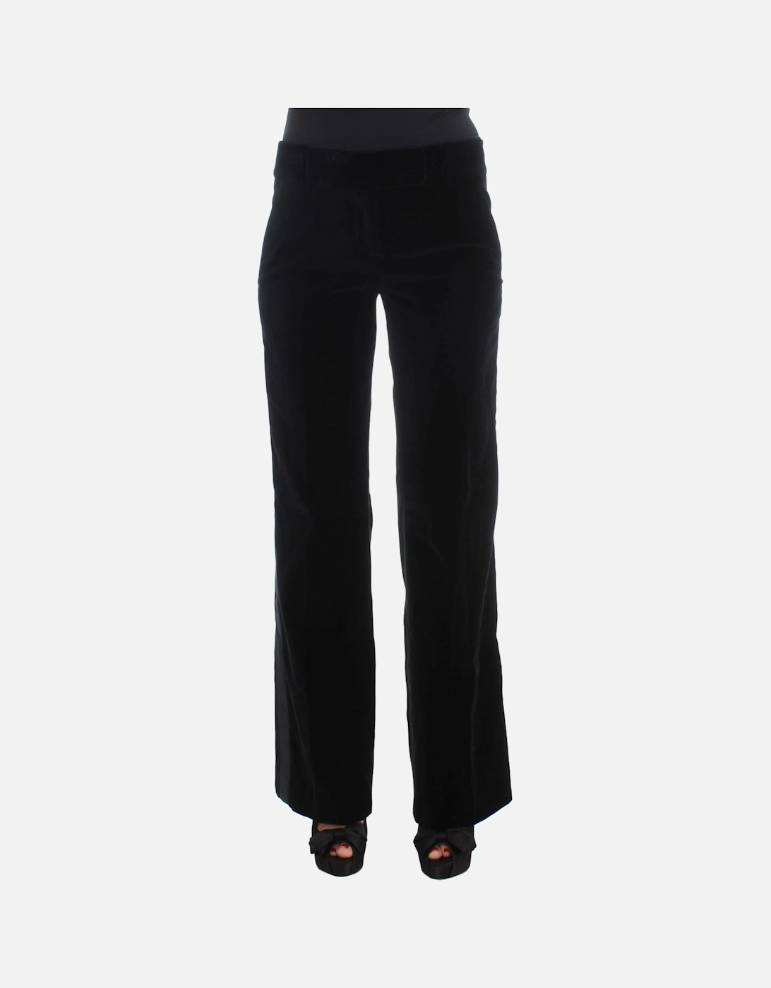 Velvet Trousers Wide Leg Pants Women - Black Jeans, 7 of 6