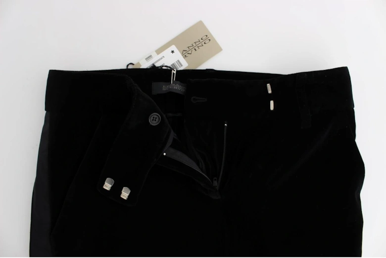 Velvet Trousers Wide Leg Pants Women - Black Jeans