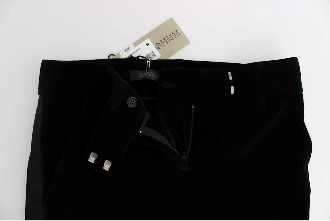 Velvet Trousers Wide Leg Pants Women - Black Jeans