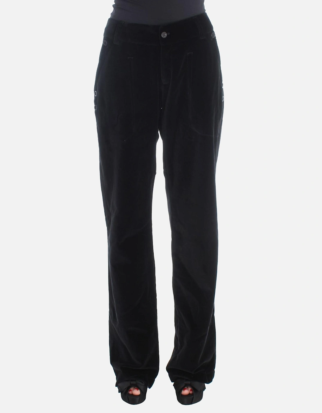 Velvet Pants Straight Leg Women - Black Jeans, 7 of 6