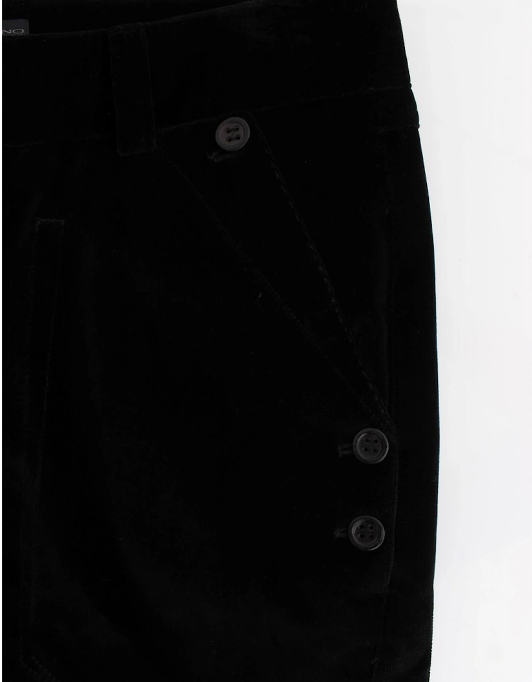 Velvet Pants Straight Leg Women - Black Jeans